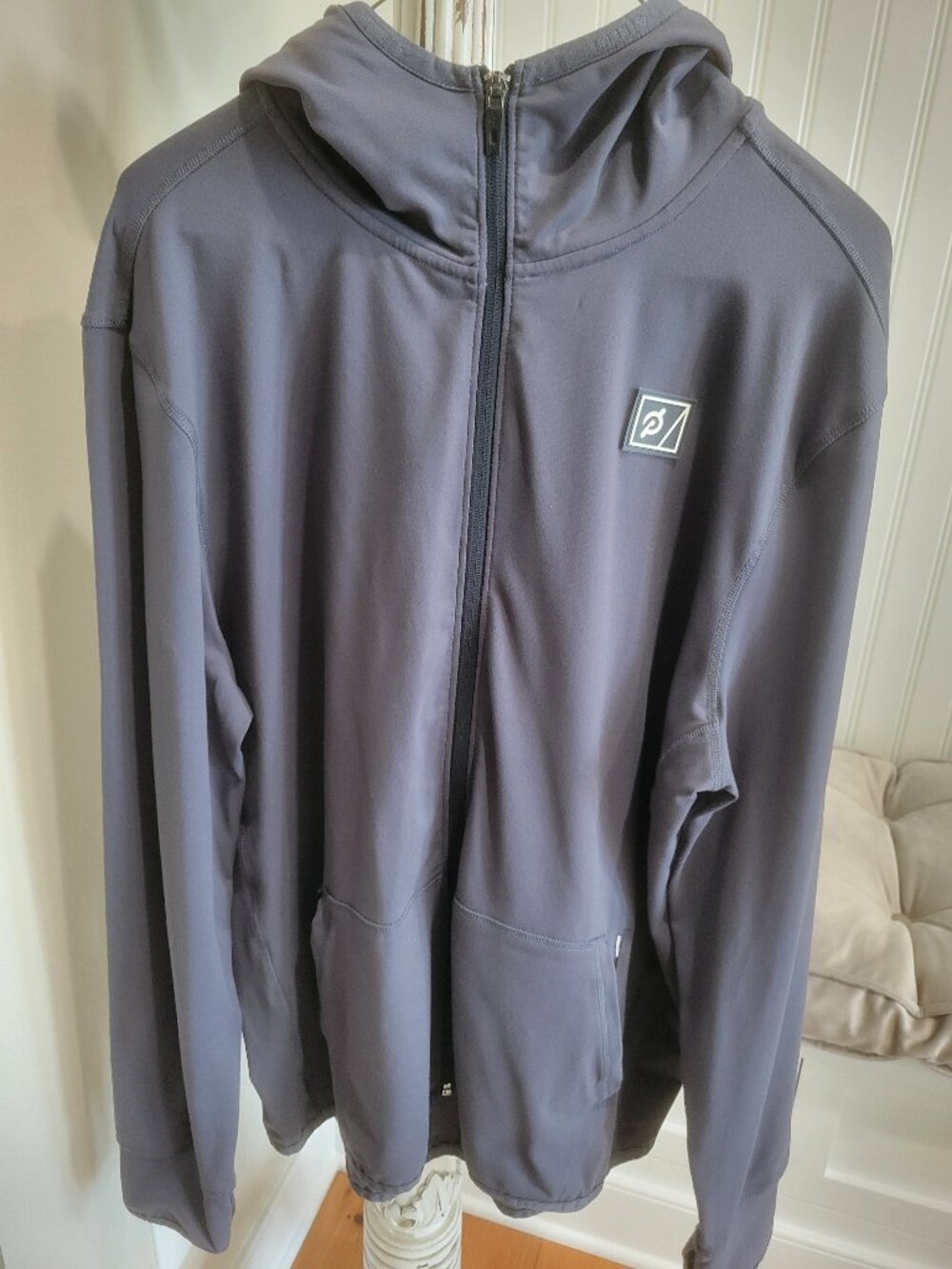 Men's 4 Fourlaps x Peloton Athletic Zip Front Jacket Size Large Gray Re-Up Hood